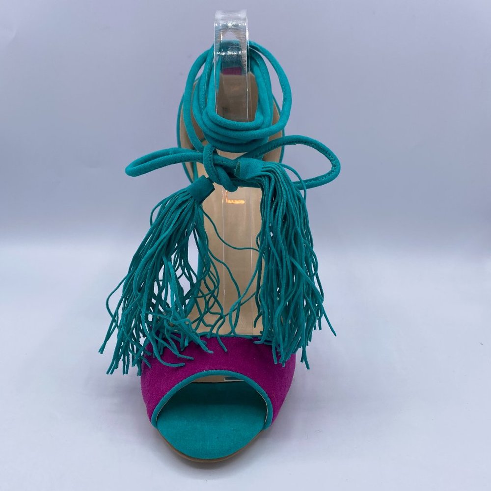 FSJ Women Peep Toe Ankle Strap Heels Sandals Stile